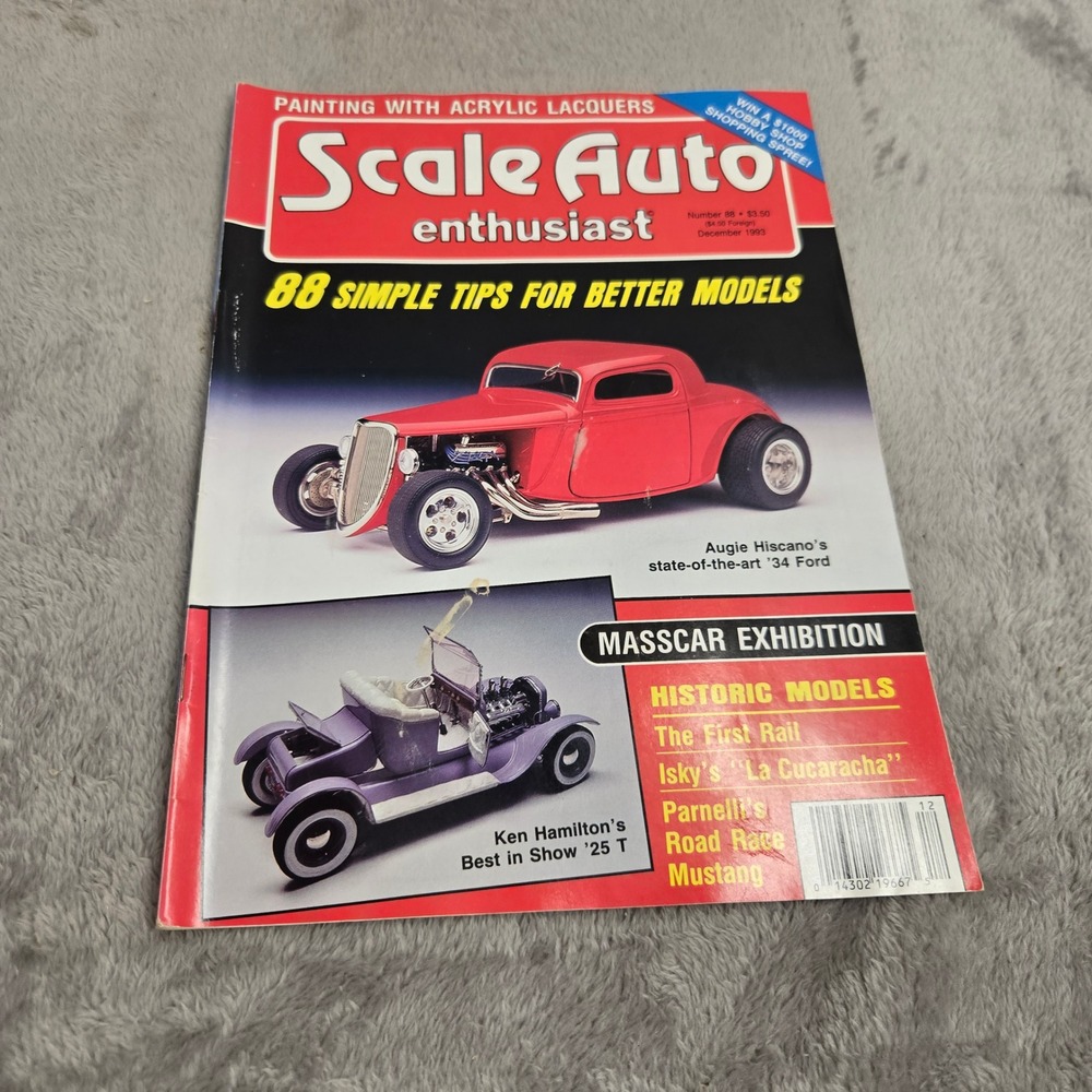 Scale Auto Enthusiast Magazine No 88 December 1993 34 Ford 25 T Model Car Tips